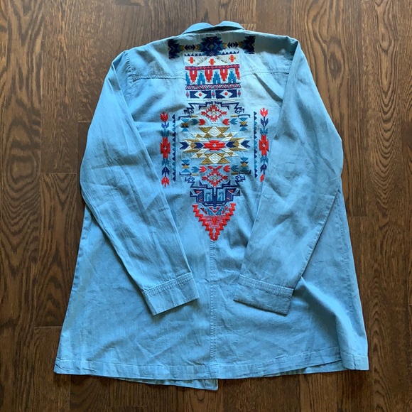 Embroidered denim jacket - Picture 2 of 2